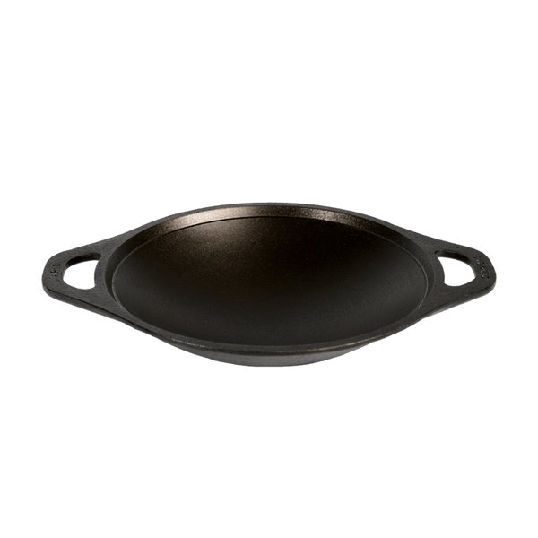 Cast Iron Appam Pan/Appachetty/Palappam Pan with Glass Lid (10 Inch / 27.50 cm) - Dynamic Cookwares 