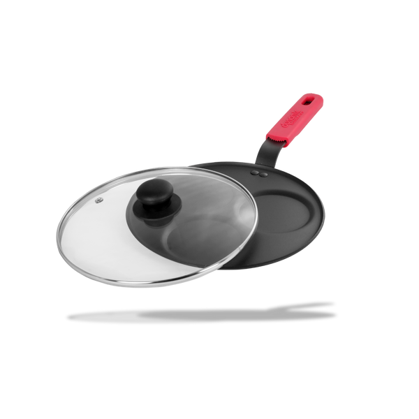 Carbon Steel Uthappam Pan with Lid (26.2cm) - Dynamic Cookwares