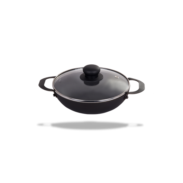 Carbon Steel Kadai with Lid (8 Inch/21 cm) - Dynamic Cookwares