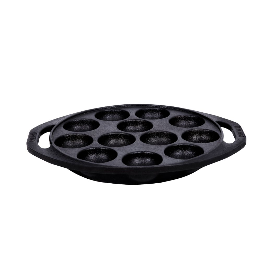Buy Cast Iron Paniyaram Pan Best prices in India12 Cavity