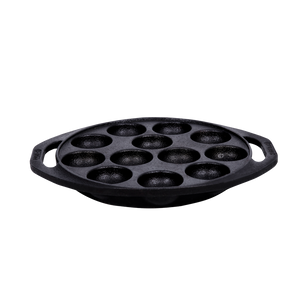 Cast Iron 12 Cavity Paniyaram Pan - Dynamic Cookwares