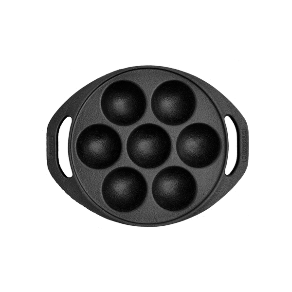 Cast Iron 7 Cavity Paniyaram Pan - Dynamic Cookwares