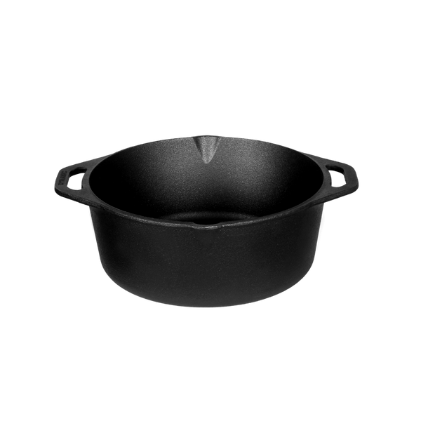 Cast Iron Dutch Oven (10 Inch / 27.60 cm), Pre-seasoned, Natural Nonstick, 100% Pure, Toxin-free, Induction based Deep Frying Pan with Glass Lid