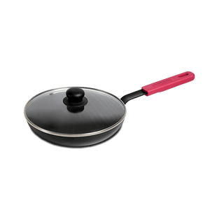 Carbon Steel Fry Pan / Skillet 10 Inch With Glass Lid - Dynamic Cookwares